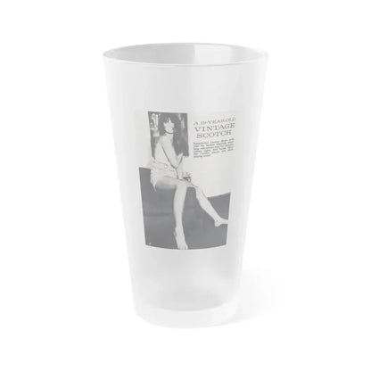 Caroline Munro #38 (Vintage Female Icon) Frosted Pint Glass 16oz 16oz Frosted - Go Mug Yourself