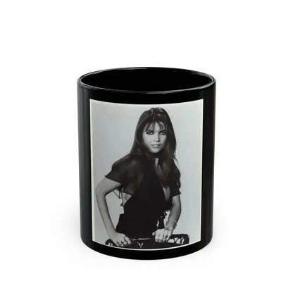 Caroline Munro #382 (Vintage Female Icon) Black Coffee Mug 11oz - Go Mug Yourself