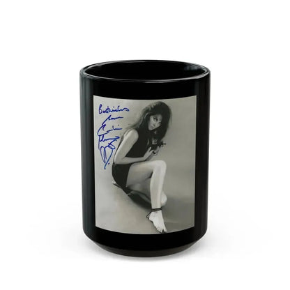 Caroline Munro #384 (Vintage Female Icon) Black Coffee Mug 15oz - Go Mug Yourself