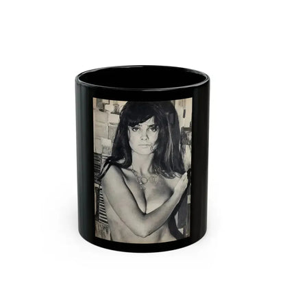 Caroline Munro #39 (Vintage Female Icon) Black Coffee Mug 11oz - Go Mug Yourself