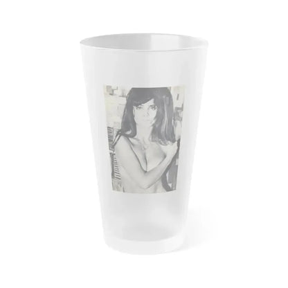 Caroline Munro #39 (Vintage Female Icon) Frosted Pint Glass 16oz 16oz Frosted - Go Mug Yourself
