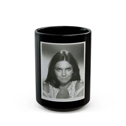 Caroline Munro #395 (Vintage Female Icon) Black Coffee Mug 15oz - Go Mug Yourself