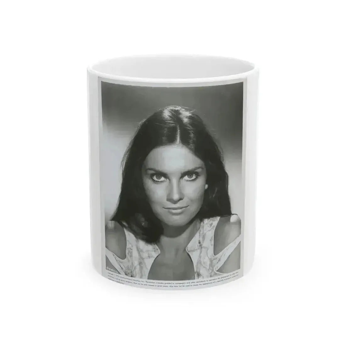 Caroline Munro #395 (Vintage Female Icon) White Coffee Mug 11oz - Go Mug Yourself