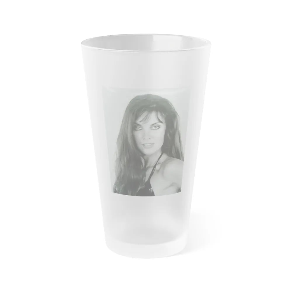 Caroline Munro #398 (Vintage Female Icon) Frosted Pint Glass 16oz-16oz-Frosted-Go Mug Yourself