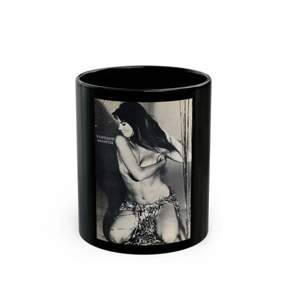 Caroline Munro #40 (Vintage Female Icon) Black Coffee Mug 11oz - Go Mug Yourself