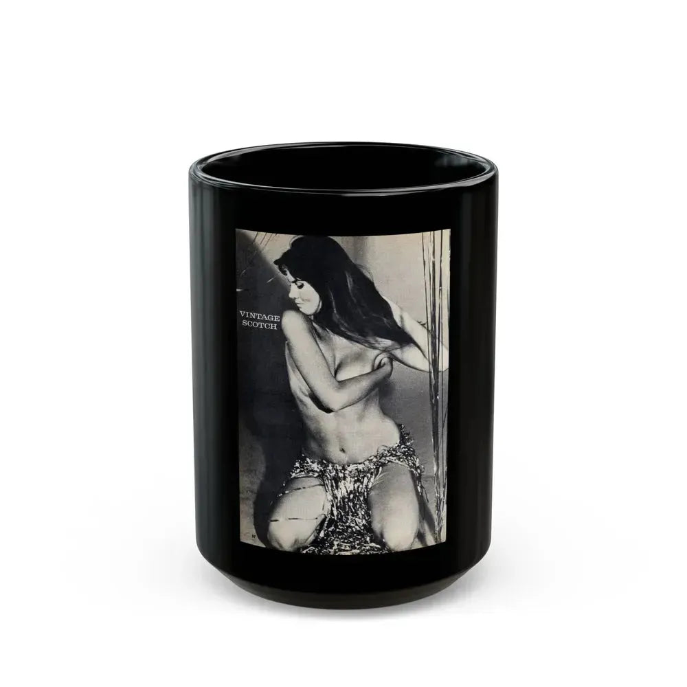 Caroline Munro #40 (Vintage Female Icon) Black Coffee Mug 15oz - Go Mug Yourself