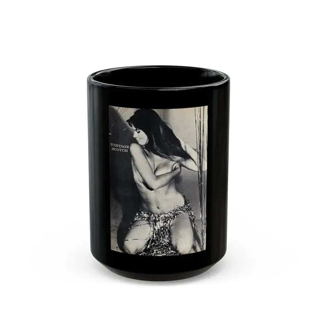 Caroline Munro #40 (Vintage Female Icon) Black Coffee Mug 15oz - Go Mug Yourself