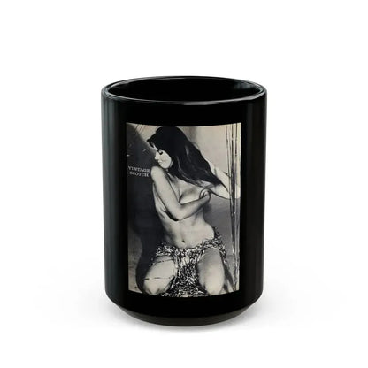 Caroline Munro #40 (Vintage Female Icon) Black Coffee Mug 15oz - Go Mug Yourself