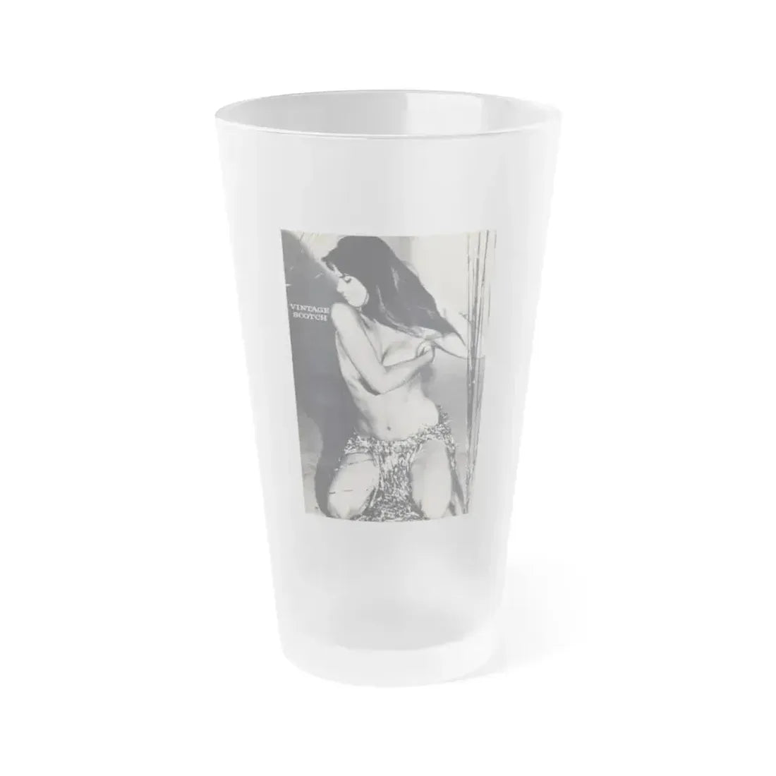 Caroline Munro #40 (Vintage Female Icon) Frosted Pint Glass 16oz 16oz Frosted - Go Mug Yourself