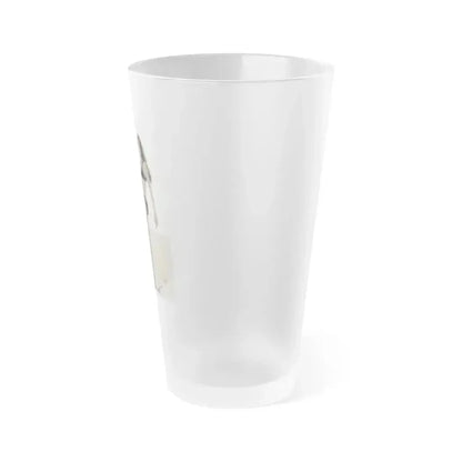 Caroline Munro #403 1 (Vintage Female Icon) Frosted Pint Glass 16oz - Go Mug Yourself