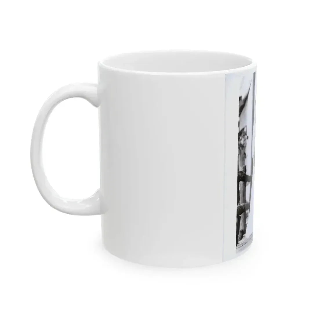 Caroline Munro #409 - 8x10 B&W Full Body in 2-Piece Bikini Photo Original from 1977 (Vintage Female Icon) White Coffee Mug - Go Mug Yourself