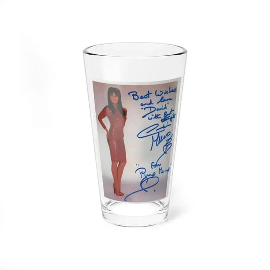 Caroline Munro #42 - 8x10 Color ''Pump Me Up'' '84 song with, Numan Promo Photo Neg Struck re-print (Vintage Female Icon) Pint Glass 16oz 16oz - Go Mug Yourself