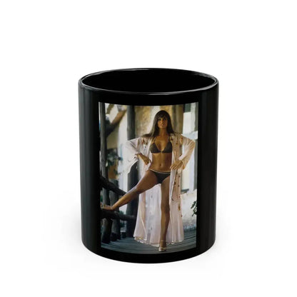 Caroline Munro #61 (Vintage Female Icon) Black Coffee Mug 11oz - Go Mug Yourself