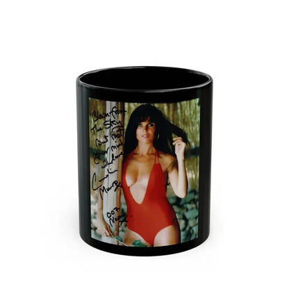 Caroline Munro #66 (Vintage Female Icon) Black Coffee Mug 11oz - Go Mug Yourself