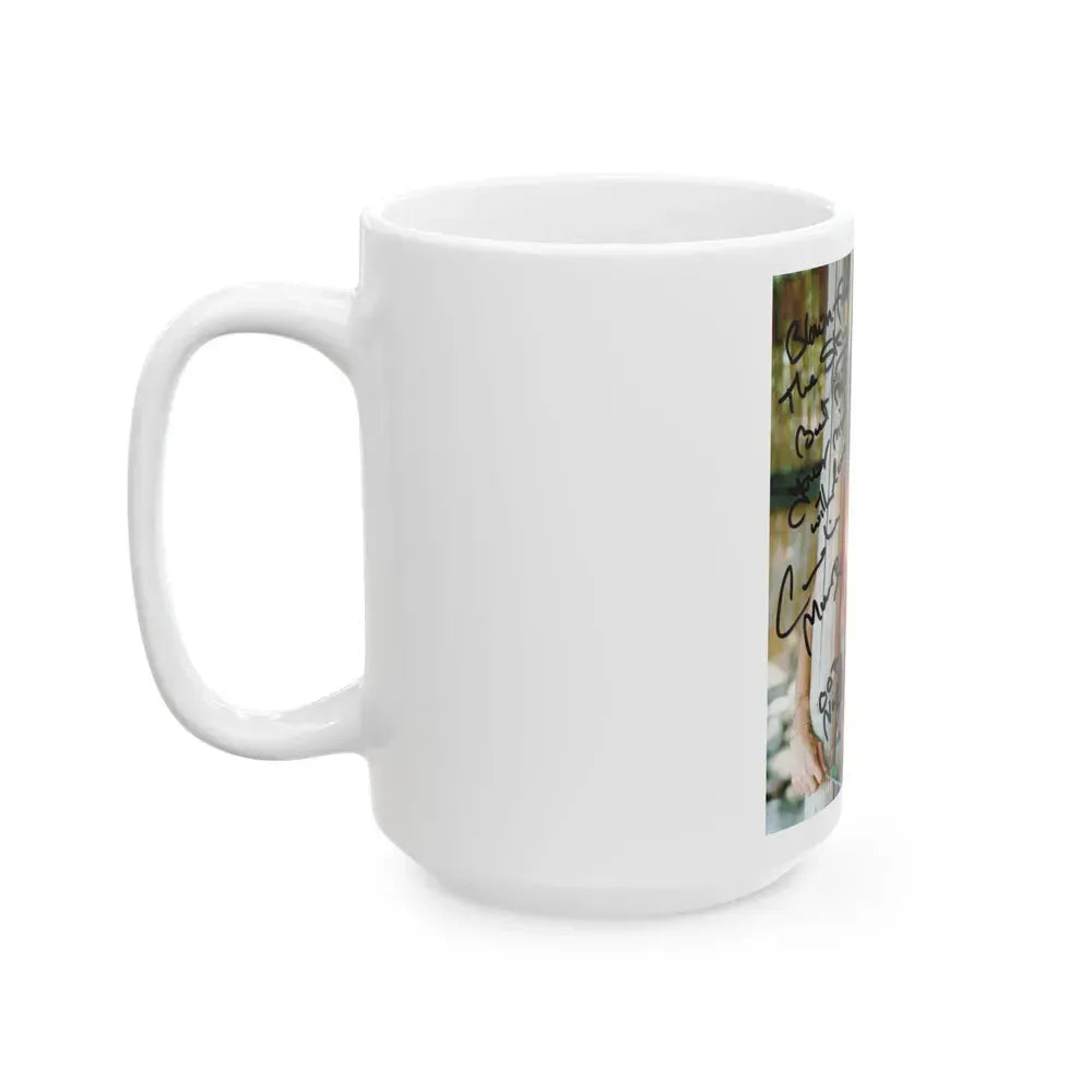 Caroline Munro #66 (Vintage Female Icon) White Coffee Mug - Go Mug Yourself