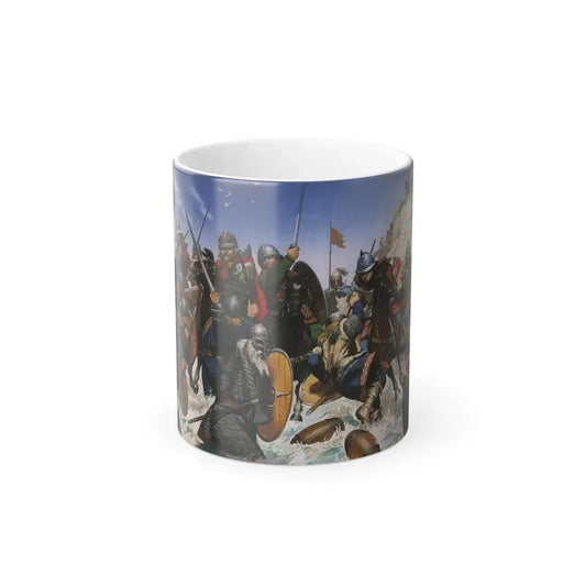 Carolingiens vs Vikings by Angus McBride - Color Changing Mug 11oz Default Title - Go Mug Yourself