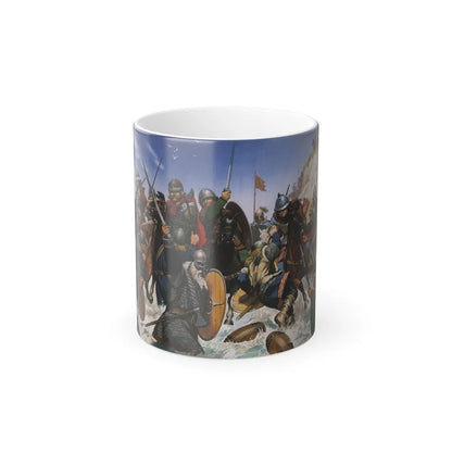 Carolingiens vs Vikings by Angus McBride - Color Changing Mug 11oz-Go Mug Yourself