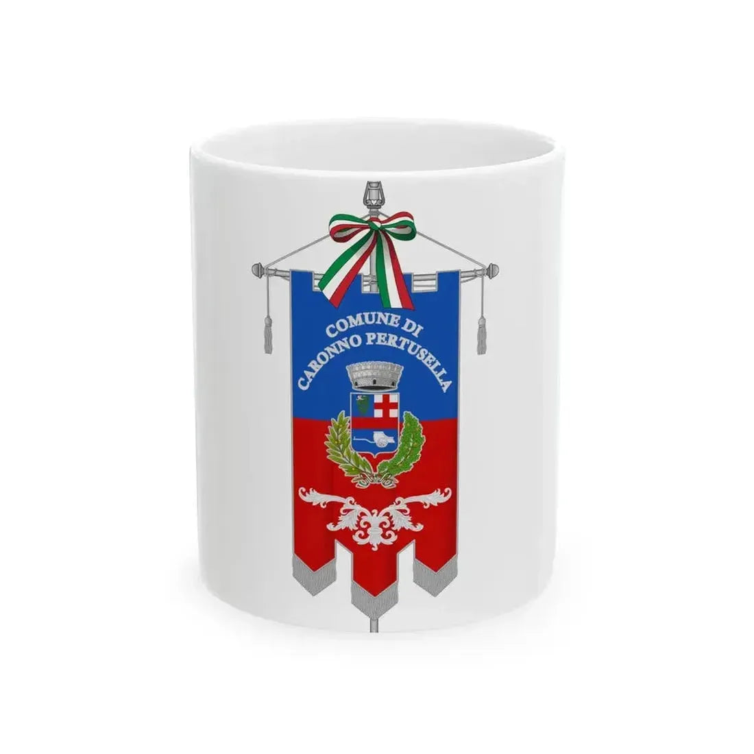 Caronno Pertusella-Gonfalone (Italy) White Coffee Mug 11oz - Go Mug Yourself