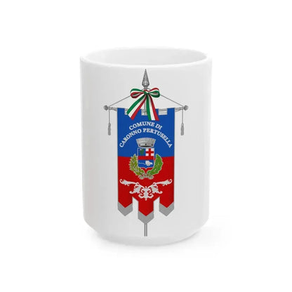 Caronno Pertusella-Gonfalone (Italy) White Coffee Mug 15oz - Go Mug Yourself
