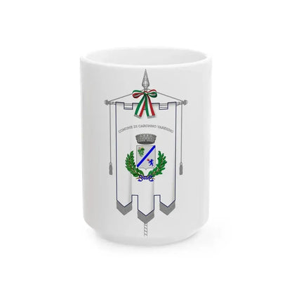 Caronno Varesino-Gonfalone (Italy) White Coffee Mug 15oz - Go Mug Yourself