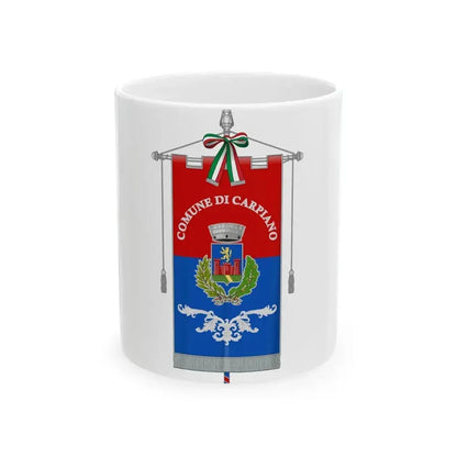 Carpiano-Gonfalone (Italy) White Coffee Mug 11oz - Go Mug Yourself