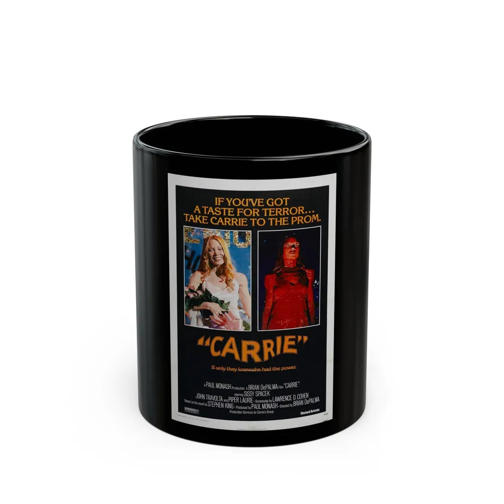 CARRIE 1976 Movie Poster - Black Coffee Mug-11oz-Go Mug Yourself