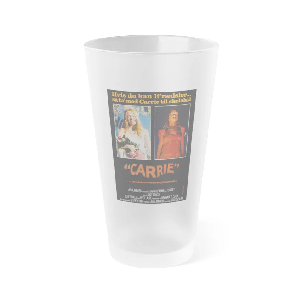 CARRIE (DANISH) 1976 Movie Poster - Frosted Pint Glass 16oz-16oz-Frosted-Go Mug Yourself