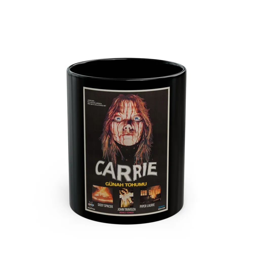 CARRIE (TURKISH) 1976 Movie Poster - Black Coffee Mug-11oz-Go Mug Yourself