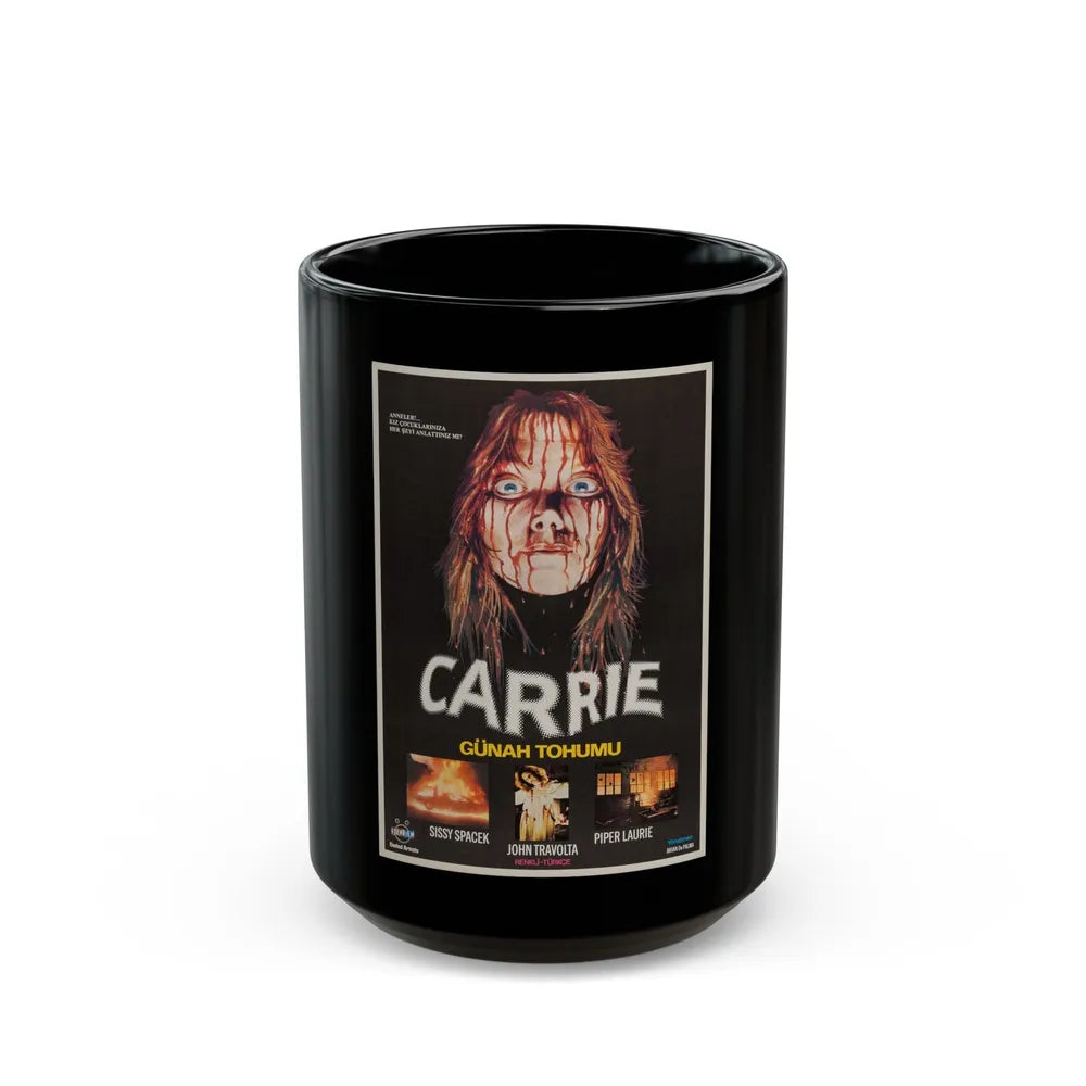 CARRIE (TURKISH) 1976 Movie Poster - Black Coffee Mug-15oz-Go Mug Yourself