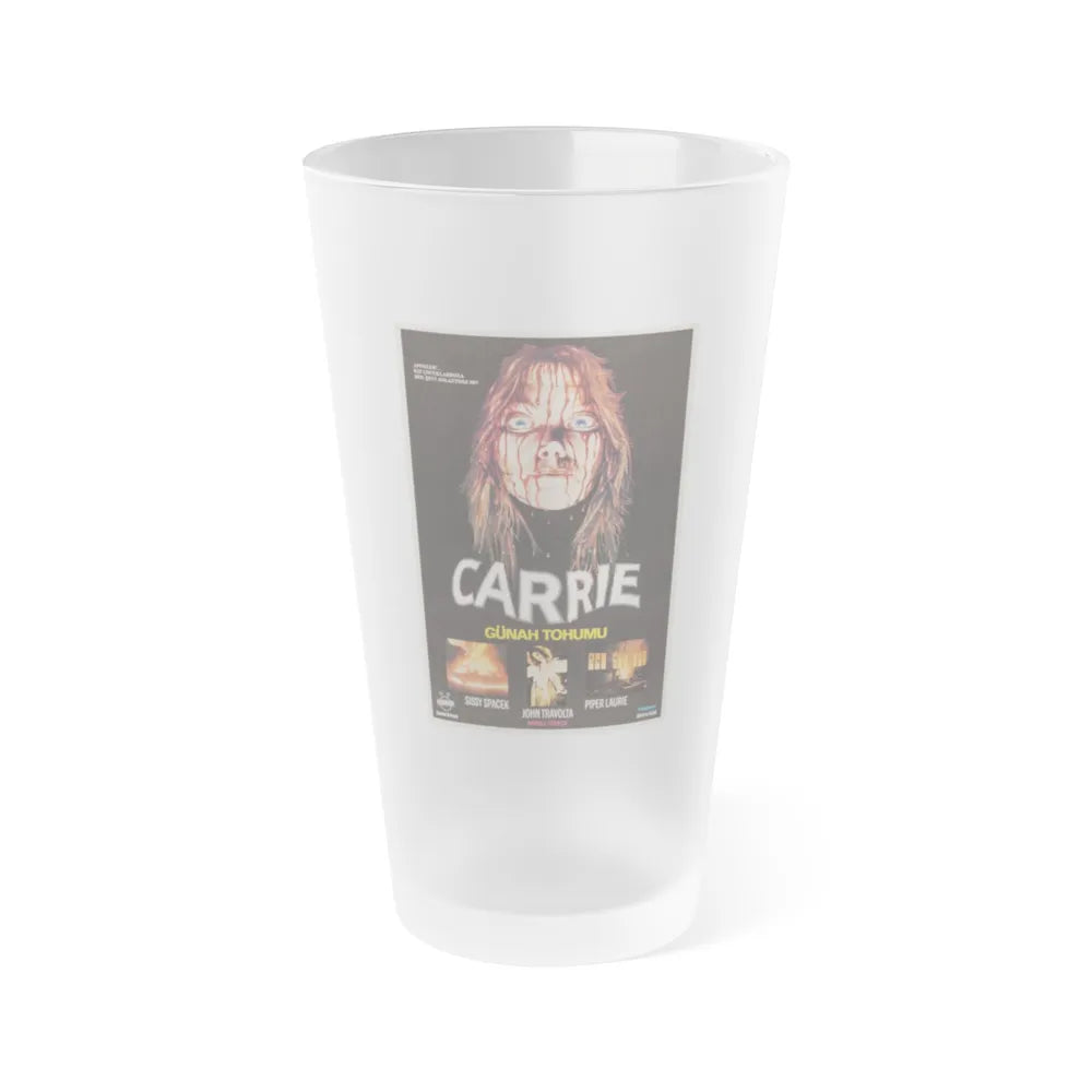 CARRIE (TURKISH) 1976 Movie Poster - Frosted Pint Glass 16oz-16oz-Frosted-Go Mug Yourself