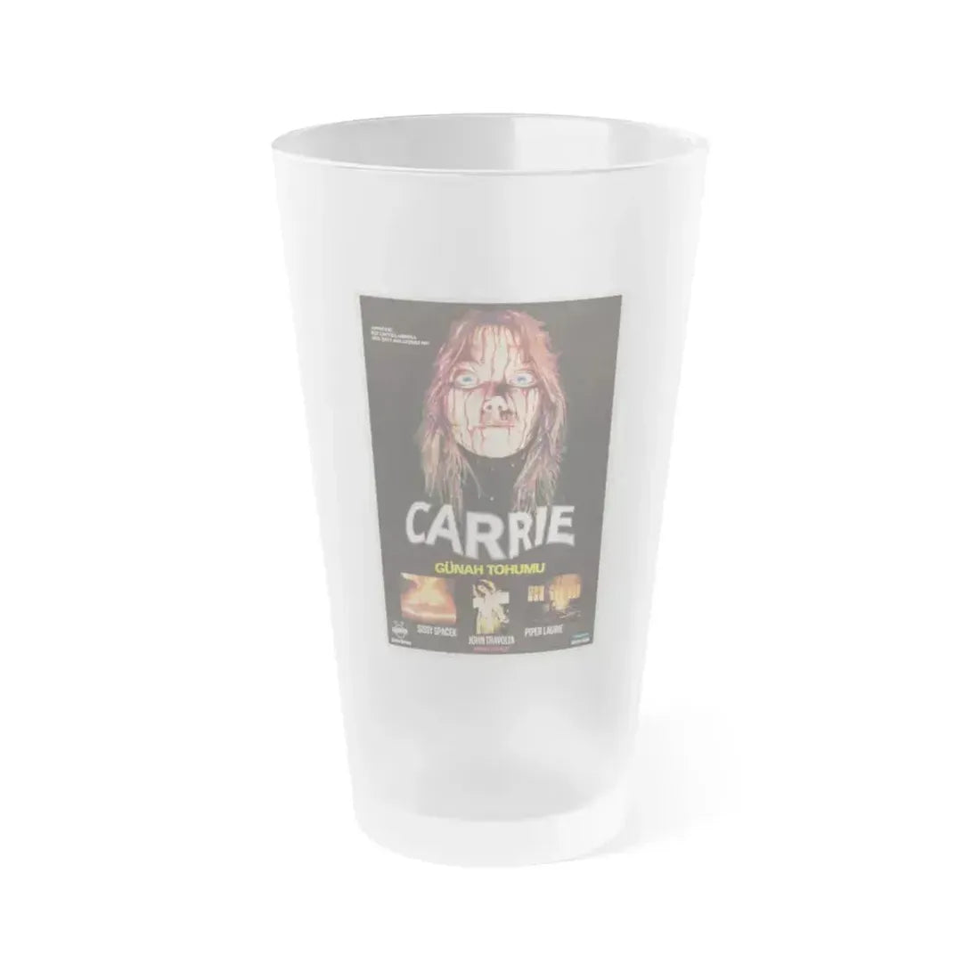 CARRIE (TURKISH) 1976 Movie Poster - Frosted Pint Glass 16oz 16oz Frosted - Go Mug Yourself