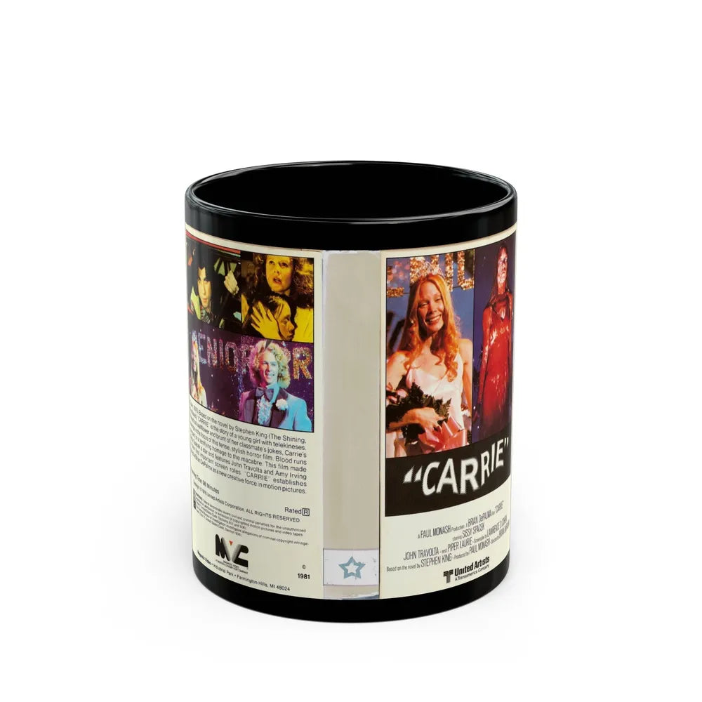 CARRIE (VHS COVER) - Black Coffee Mug-11oz-Go Mug Yourself