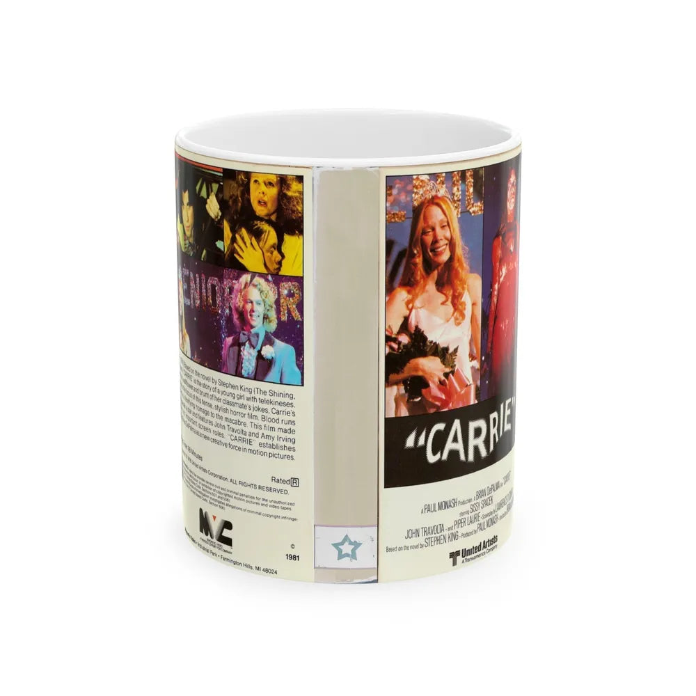 CARRIE (VHS COVER) - White Coffee Mug-11oz-Go Mug Yourself