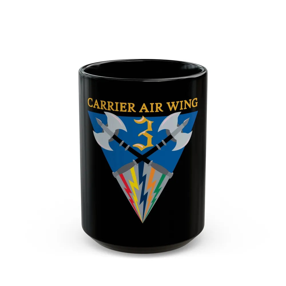 Carrier Air Wing 3 (U.S. Navy) Black Coffee Mug-15oz-Go Mug Yourself