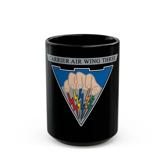 Carrier Air Wing 3 v2 (U.S. Navy) Black Coffee Mug-15oz-Go Mug Yourself