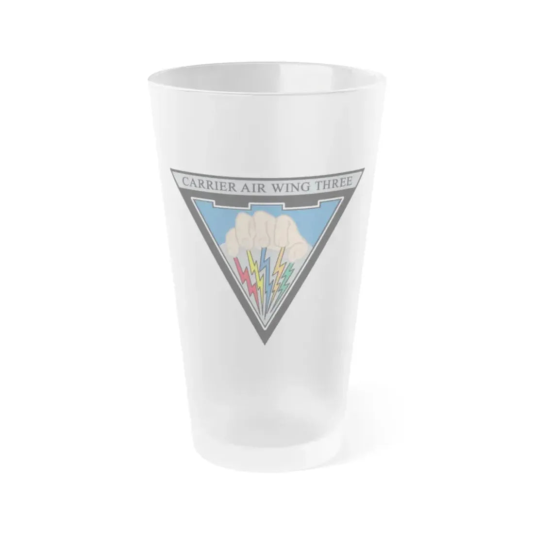 Carrier Air Wing 3 v2 (U.S. Navy) Frosted Pint Glass 16oz Default Title - Go Mug Yourself