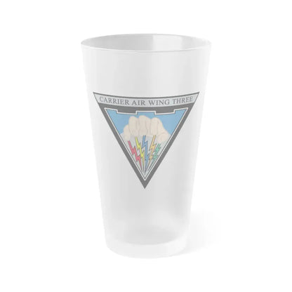 Carrier Air Wing 3 v2 (U.S. Navy) Frosted Pint Glass 16oz Default Title - Go Mug Yourself