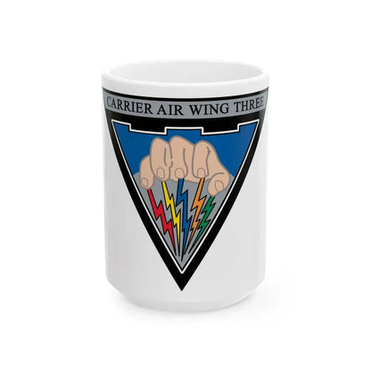Carrier Air Wing 3 v2 (U.S. Navy) White Coffee Mug 15oz - Go Mug Yourself