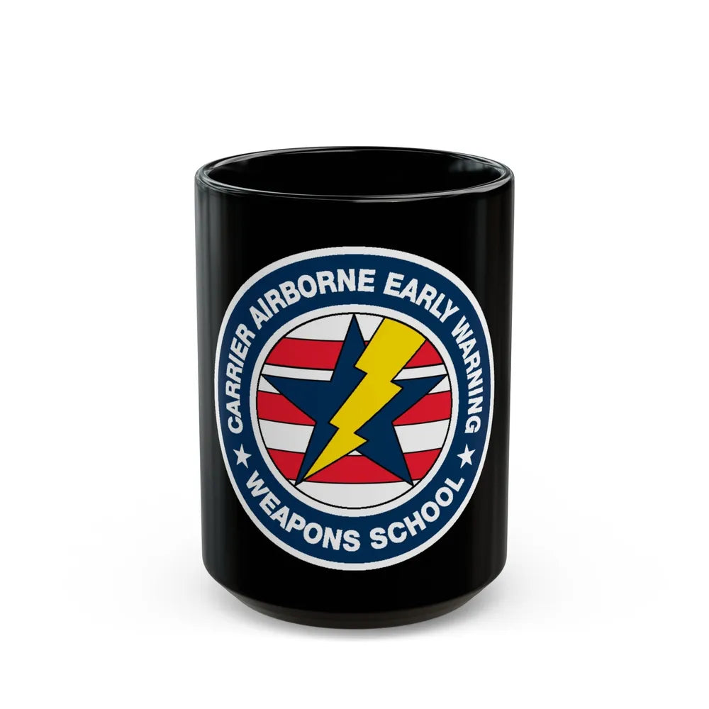 Carrier Airborne Early Warning Weapons School Bolt (U.S. Navy) Black Coffee Mug-15oz-Go Mug Yourself