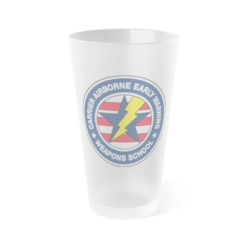 Carrier Airborne Early Warning Weapons School Bolt (U.S. Navy) Frosted Pint Glass 16oz-Go Mug Yourself