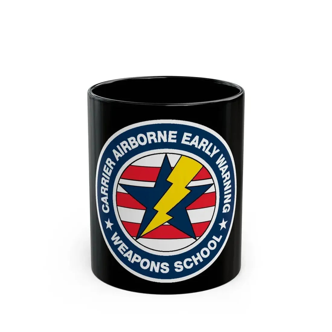 Carrier Airborne Early Warning Weapons School Bolt (U.S. Navy) Black Coffee Mug 11oz - Go Mug Yourself