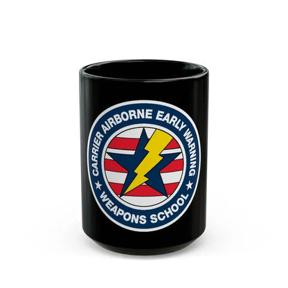 Carrier Airborne Early Warning Weapons School Bolt (U.S. Navy) Black Coffee Mug 15oz - Go Mug Yourself