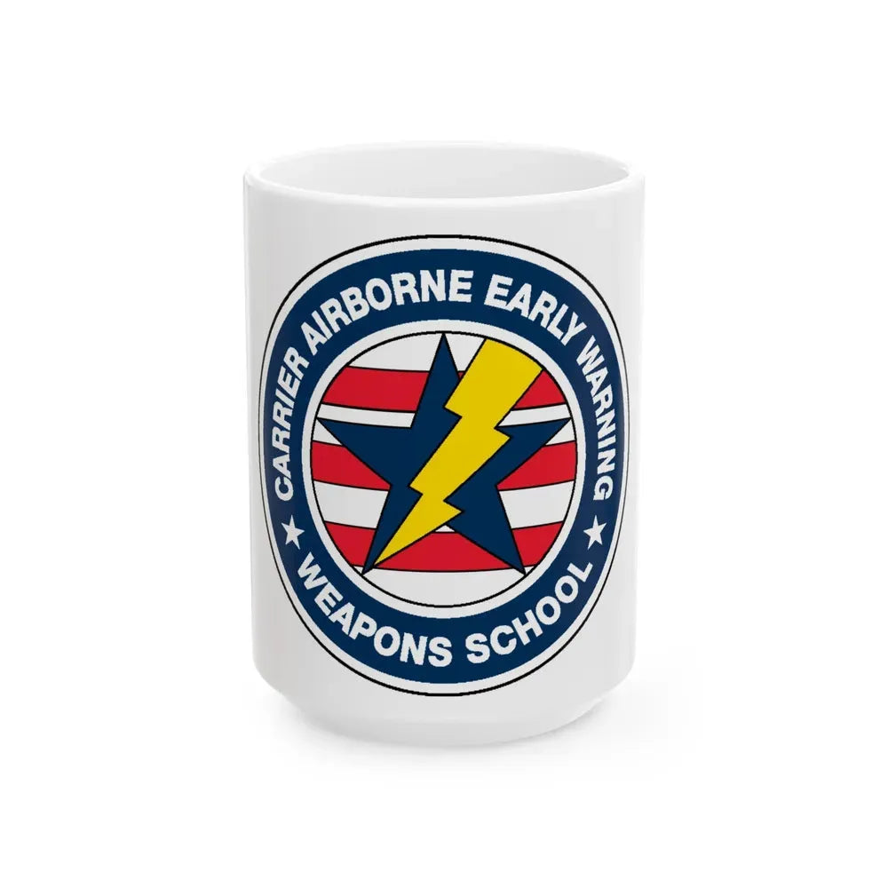 Carrier Airborne Early Warning Weapons School Bolt (U.S. Navy) White Coffee Mug 15oz - Go Mug Yourself