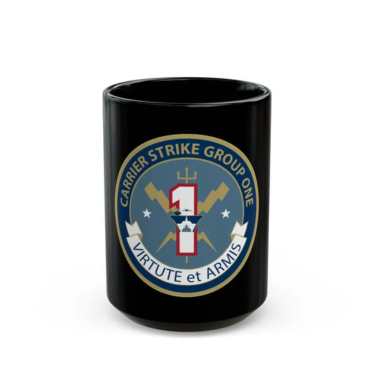 Carrier Strike Group 1 (U.S. Navy) Black Coffee Mug-15oz-Go Mug Yourself