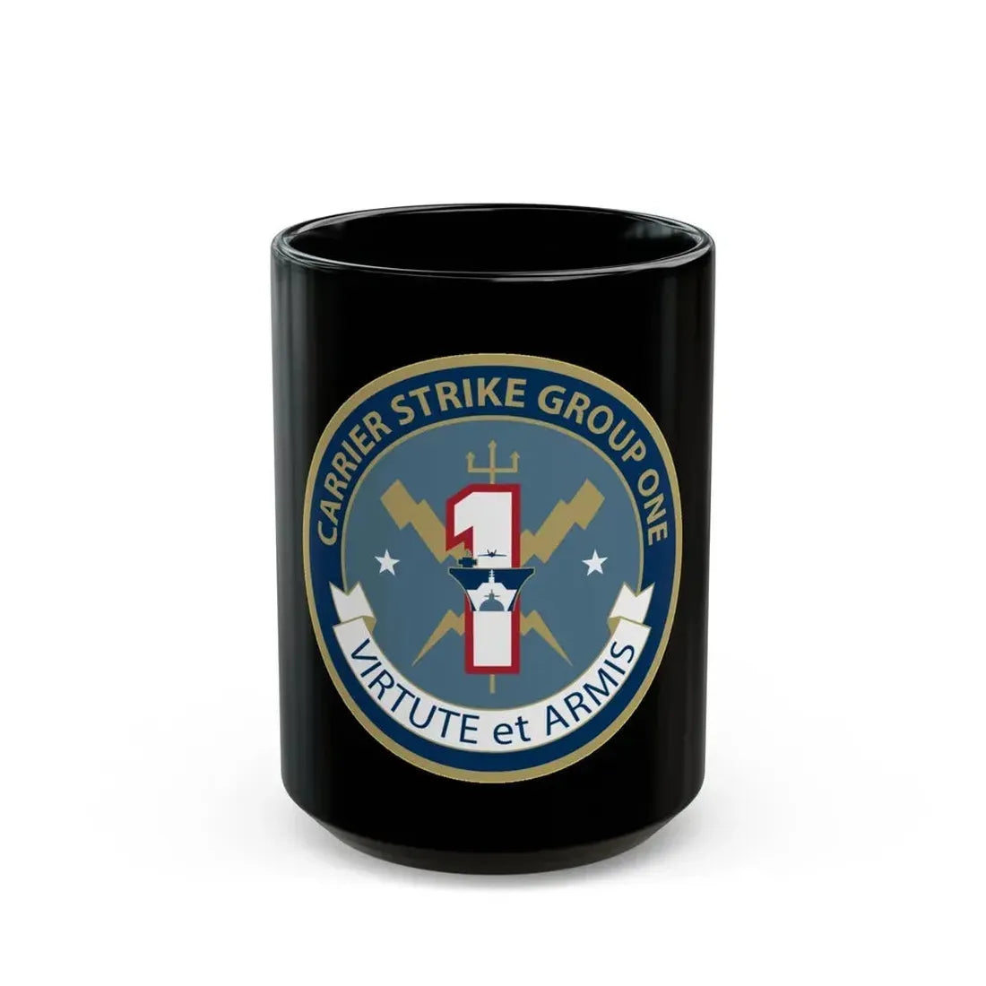 Carrier Strike Group 1 (U.S. Navy) Black Coffee Mug 15oz - Go Mug Yourself