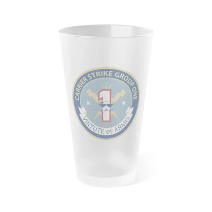Carrier Strike Group 1 (U.S. Navy) Frosted Pint Glass 16oz Default Title - Go Mug Yourself