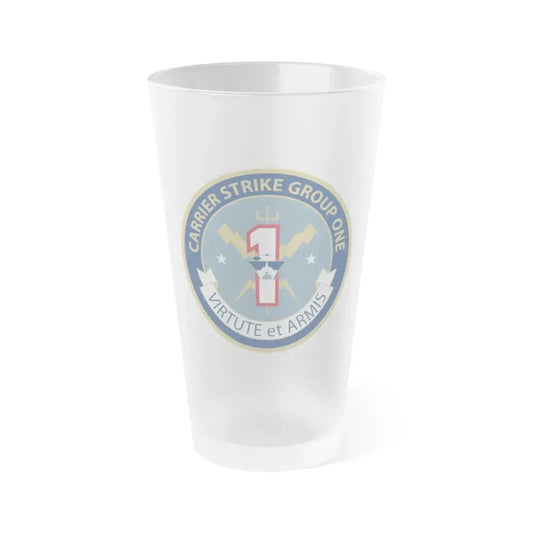 Carrier Strike Group 1 (U.S. Navy) Frosted Pint Glass 16oz Default Title - Go Mug Yourself