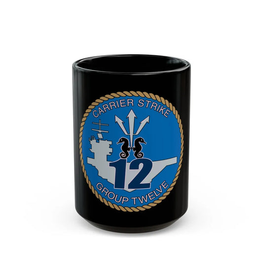 Carrier Strike Group 12 CSG 12 (U.S. Navy) Black Coffee Mug-15oz-Go Mug Yourself