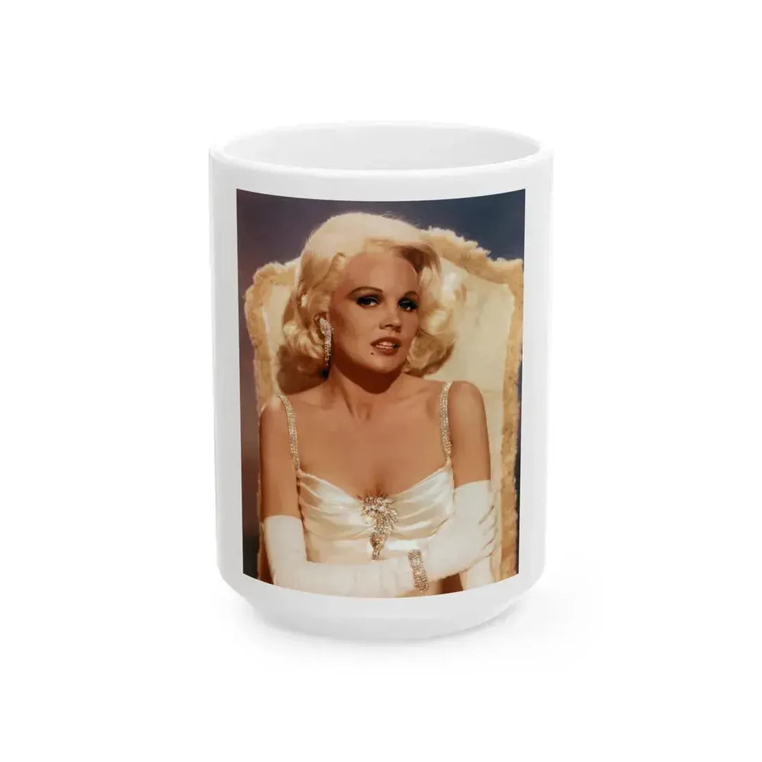 Carroll Baker #14 (Vintage Female Icon) White Coffee Mug 15oz - Go Mug Yourself