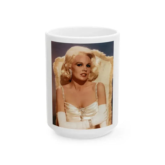 Carroll Baker #14 (Vintage Female Icon) White Coffee Mug 15oz - Go Mug Yourself